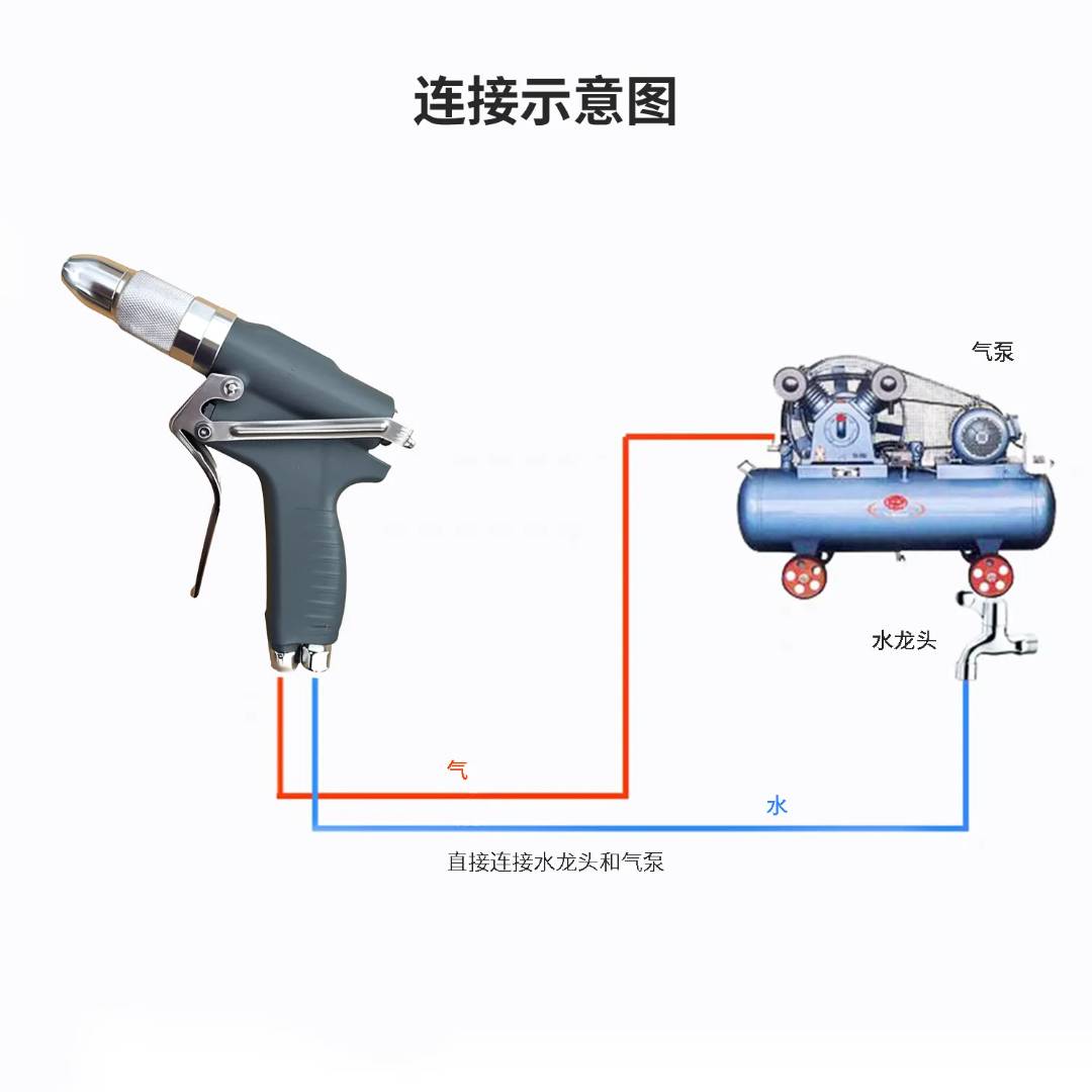 水气混合双管高压枪