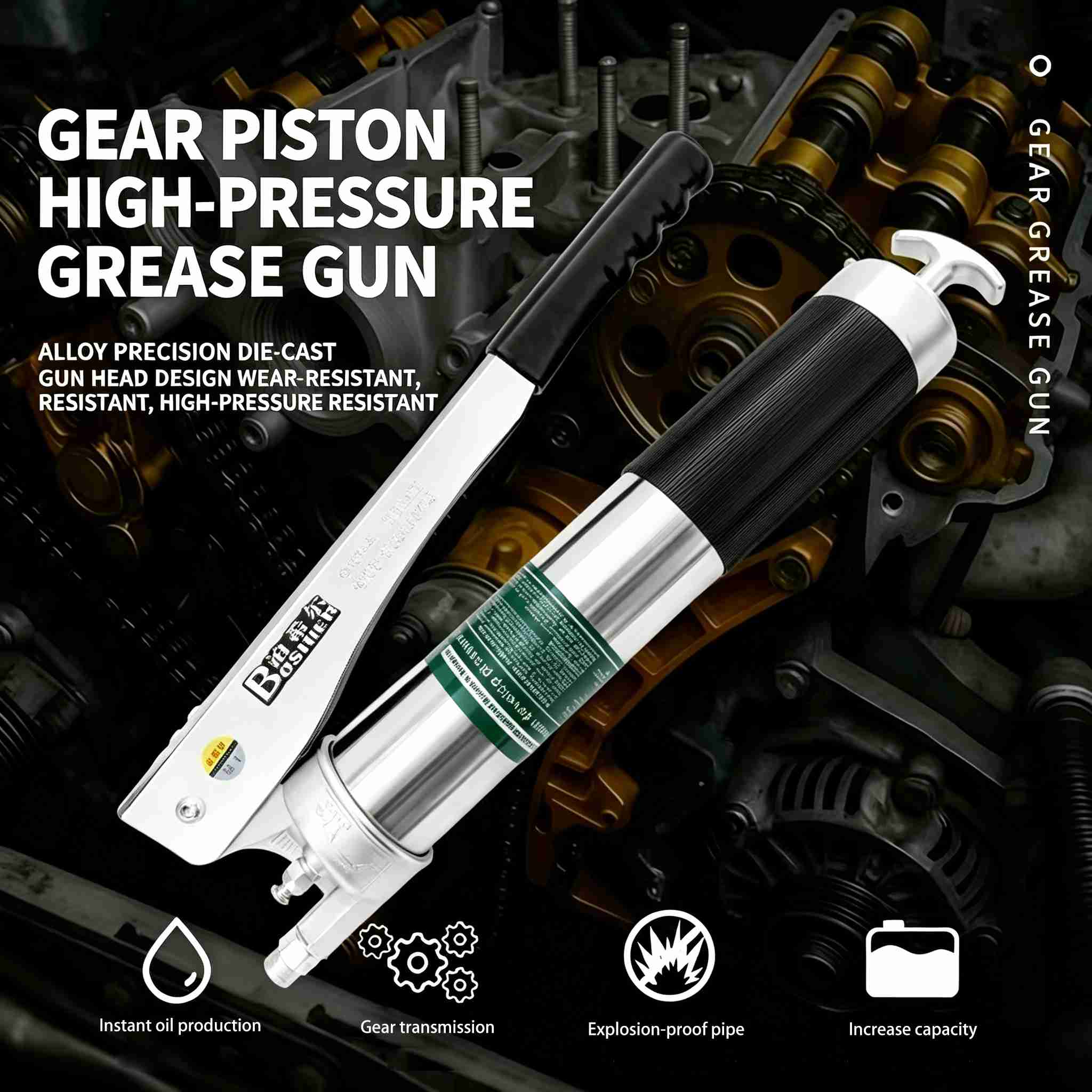 High pressure grease gun