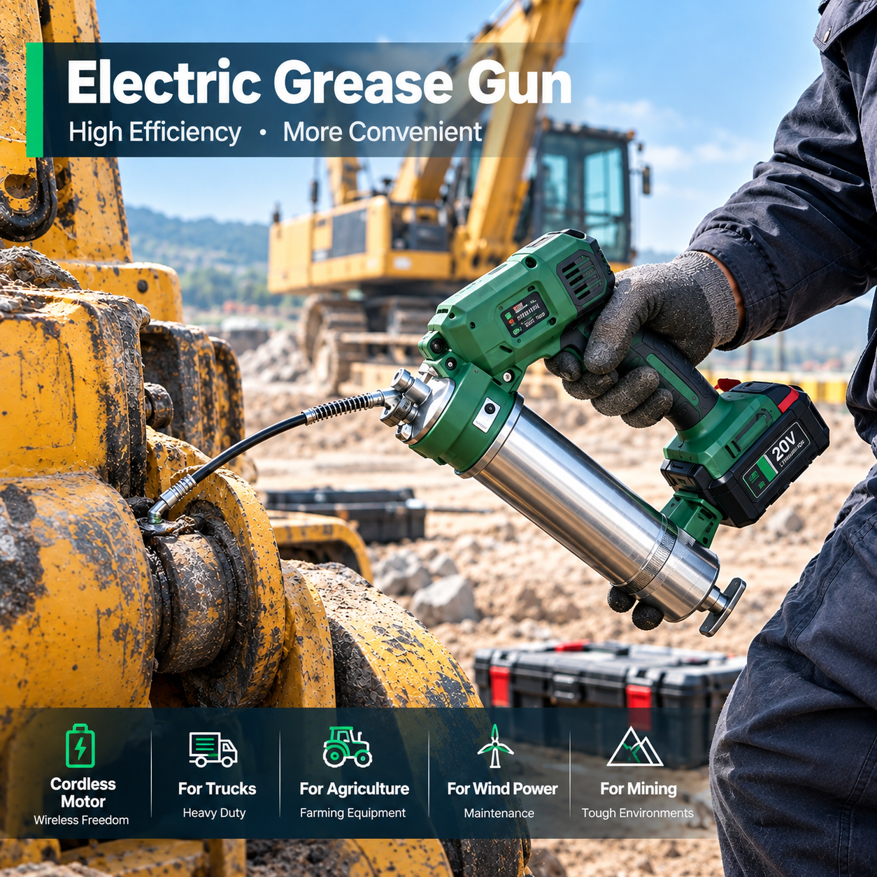 The lithium battery electric grease gun market is heating up, and domestic tools are accelerating their overseas substitution